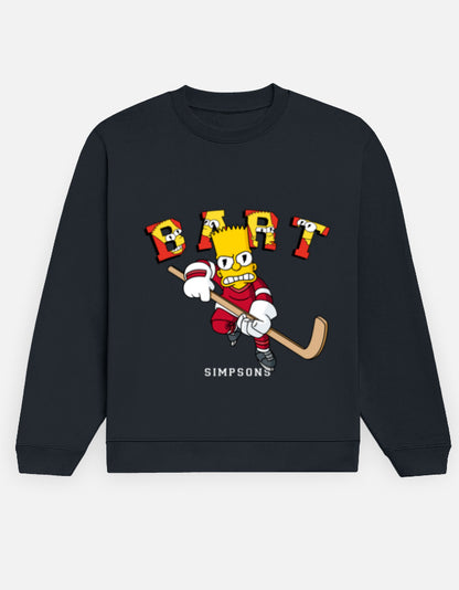 Bart Hockey – Simpsons Graphic Sweatshirt – Noir & Lin India Navy Blue