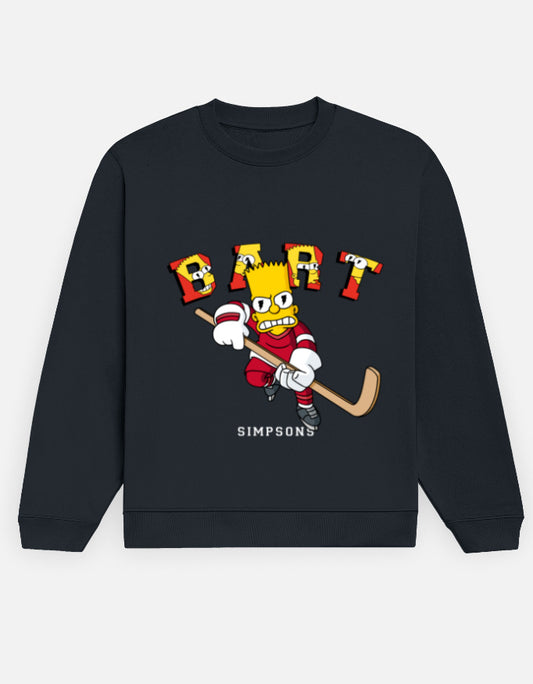 Bart Hockey – Simpsons Graphic Sweatshirt – Noir & Lin India Navy Blue