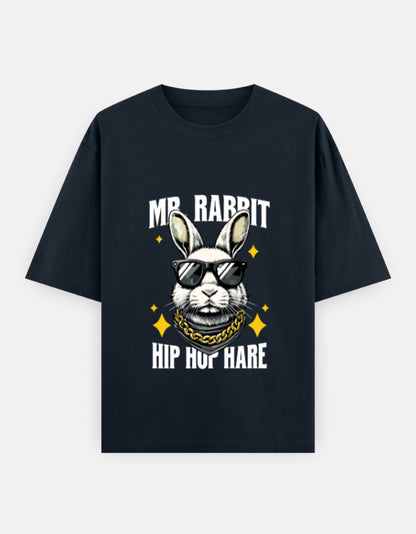 Mr. Rabbit Hip Hop Hare Oversized T-Shirt – Noir & Lin India Navy Blue
