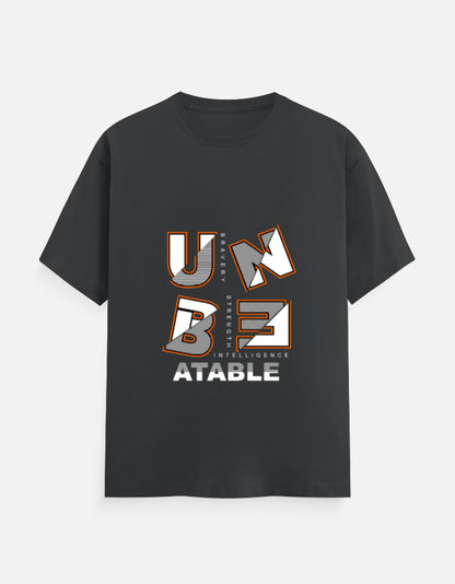 Unbeatable Graphic T‑Shirt – Noir & Lin India Steel Grey