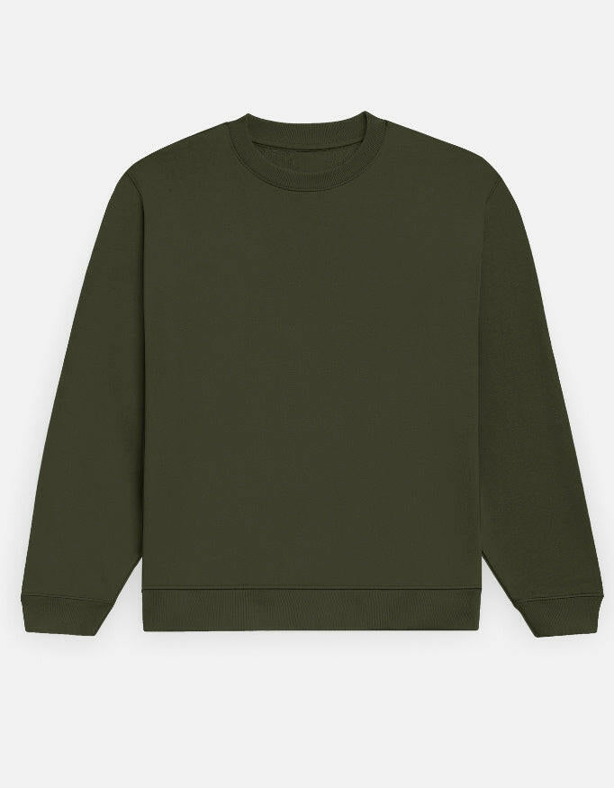 Solid Sweatshirt – Noir & Lin India Olive Green