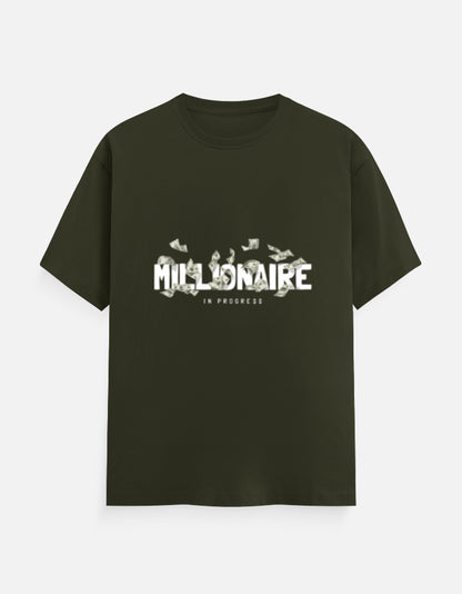Millionaire In Progress Graphic T-Shirt – Noir & Lin India Olive Green