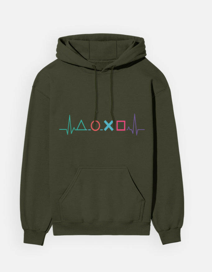 PlayStation Heartbeat - Hoodie – Noir & Lin India Olive Green