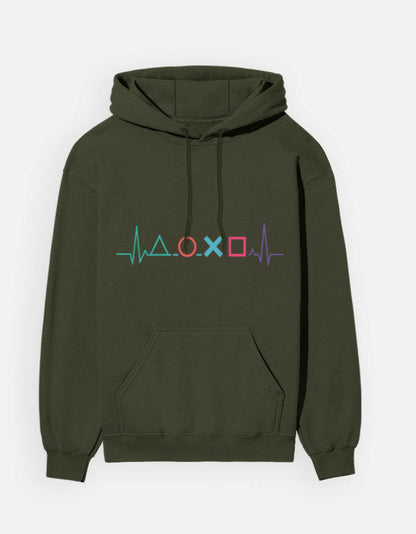 PlayStation Heartbeat - Hoodie – Noir & Lin India Olive Green