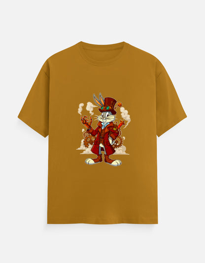 Steampunk Bugs Bunny T-Shirt – Noir & Lin India Mustard Yellow
