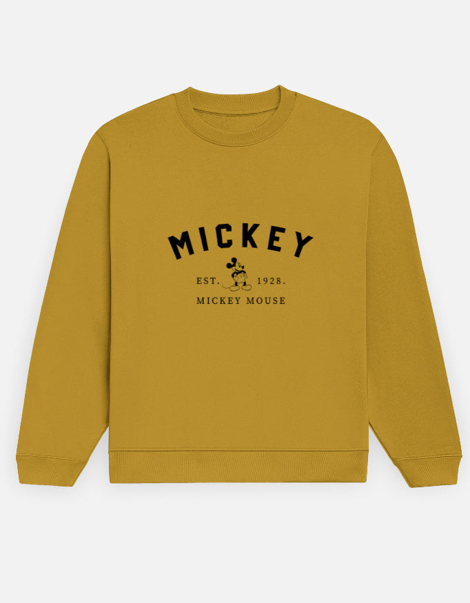 Mickey Vintage Sweatshirt – Noir & Lin India Mustard Yellow