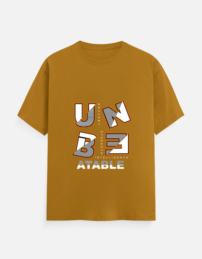 Unbeatable Graphic T‑Shirt – Noir & Lin India Mustard Yellow