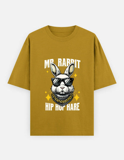 Mr. Rabbit Hip Hop Hare Oversized T-Shirt – Noir & Lin India Mustard Yellow