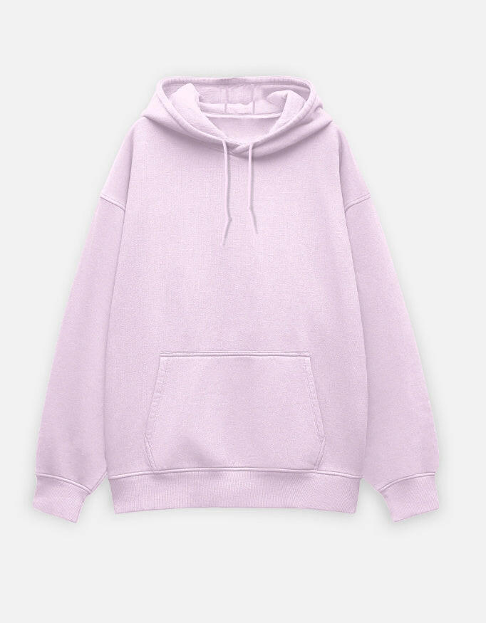 Light baby pink unisex oversized hoodie, 400 GSM heavyweight cotton fleece | Noir & Lin