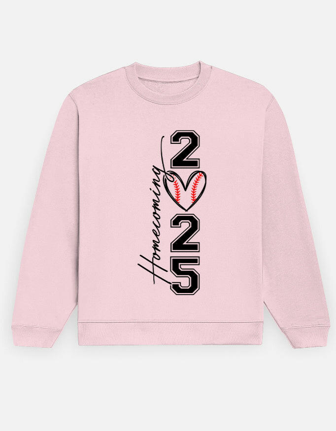 Homecoming 2025 Sweatshirt – Noir & Lin India Light Baby Pink