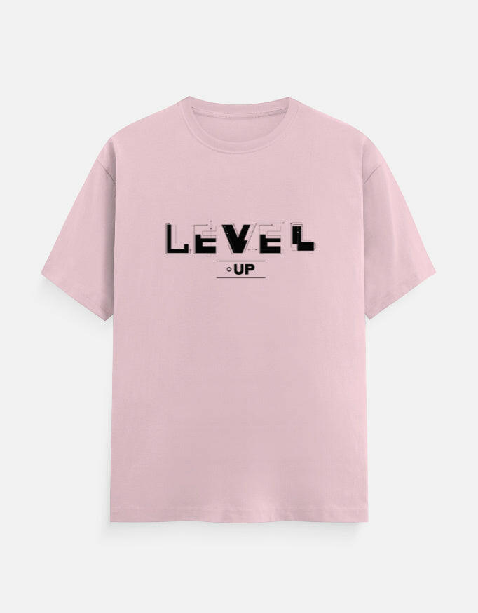 Level-Up T-Shirt – Noir & Lin India Light Baby Pink