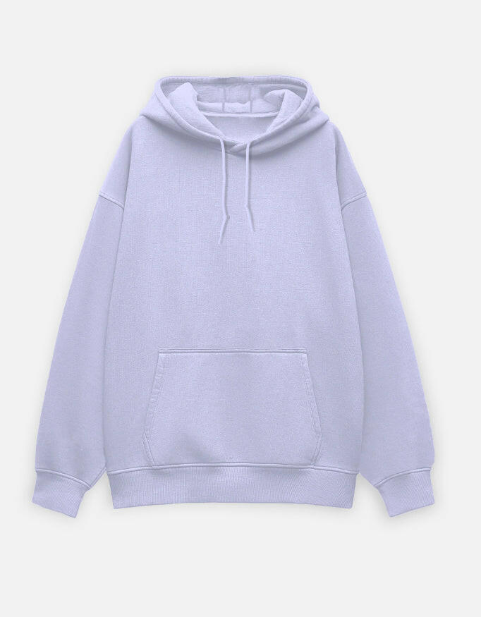 Lavender unisex oversized hoodie, 400 GSM heavyweight cotton fleece | Noir & Lin