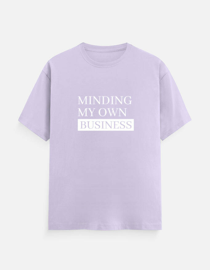 Minding My Own Business Tee – Unisex Regular Fit – Noir & Lin India Lavender