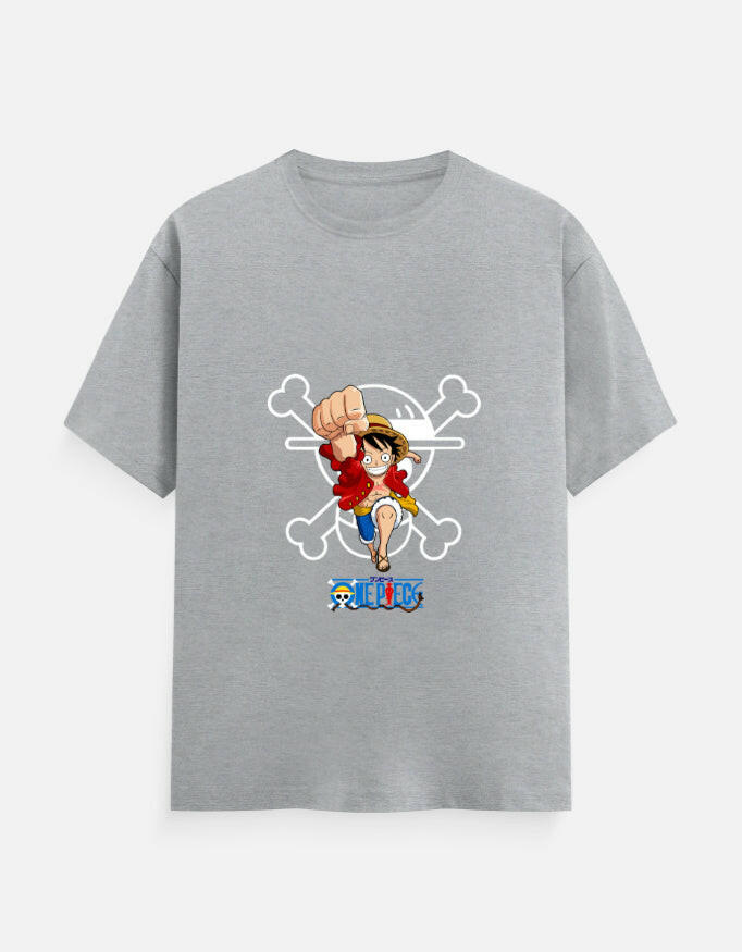 one piece T-Shirt – Noir & Lin India Grey Melange