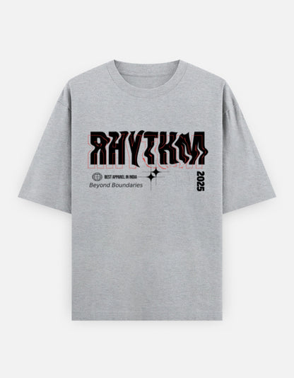 Rhythm Oversized T-Shirt – Noir & Lin India Grey Melange