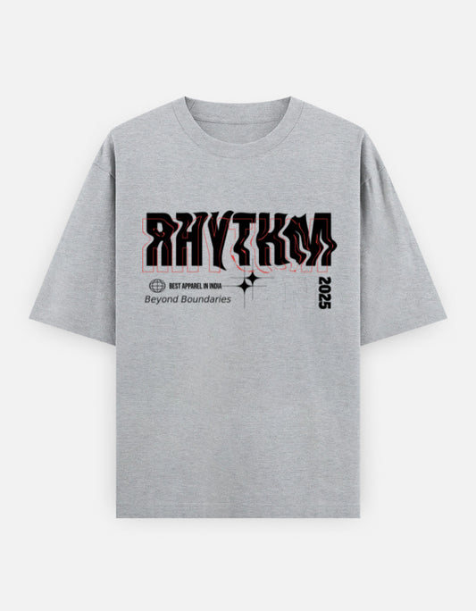 Rhythm Oversized T-Shirt – Noir & Lin India Grey Melange