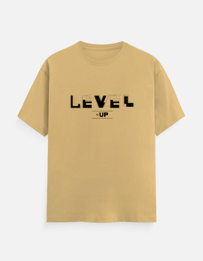 Level-Up T-Shirt – Noir & Lin India Beige