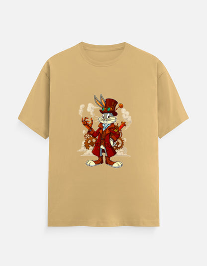 Steampunk Bugs Bunny T-Shirt – Noir & Lin India Beige