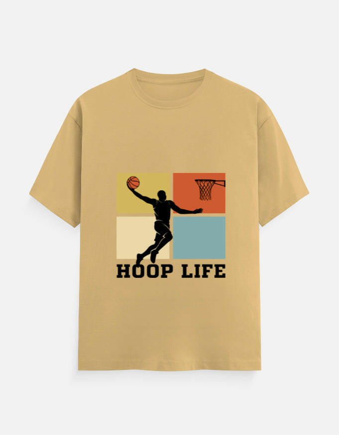 Hoop Life T-Shirt – Noir & Lin India Beige