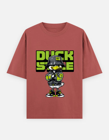 Duck Style Oversized Heavyweight T-Shirt – Noir & Lin India Coral
