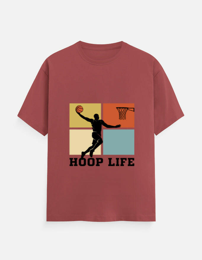 Hoop Life T-Shirt – Noir & Lin India Coral