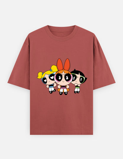 Powerpuff Girls Front & Back Print – Noir & Lin India Coral