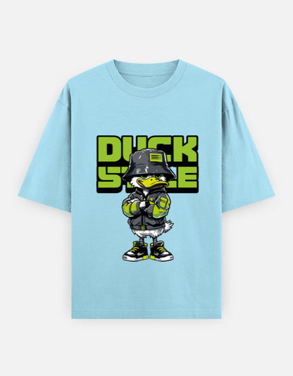 Duck Style Oversized Heavyweight T-Shirt – Noir & Lin India Baby Blue