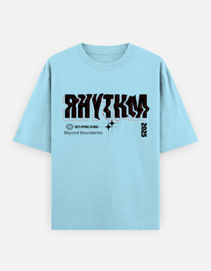 Rhythm Oversized T-Shirt – Noir & Lin India Baby Blue