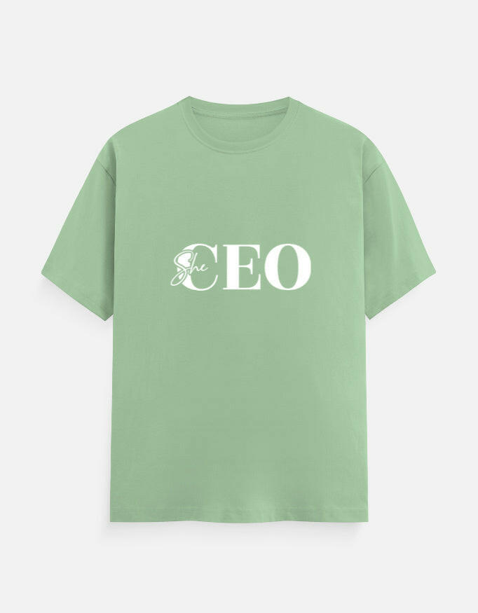 She CEO Classic Crew T-Shirt – Noir & Lin India Jade