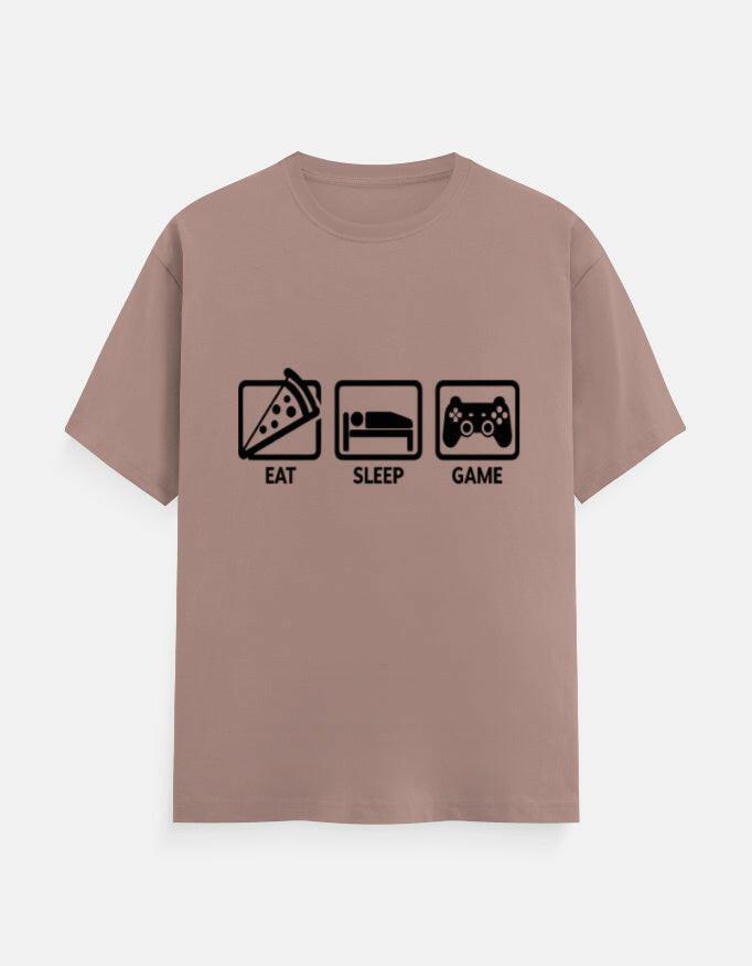 Eat Sleep Game Repeat Tee – Noir & Lin India Mushroom