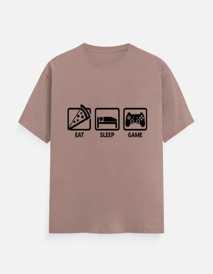 Eat Sleep Game Repeat Tee – Noir & Lin India Mushroom