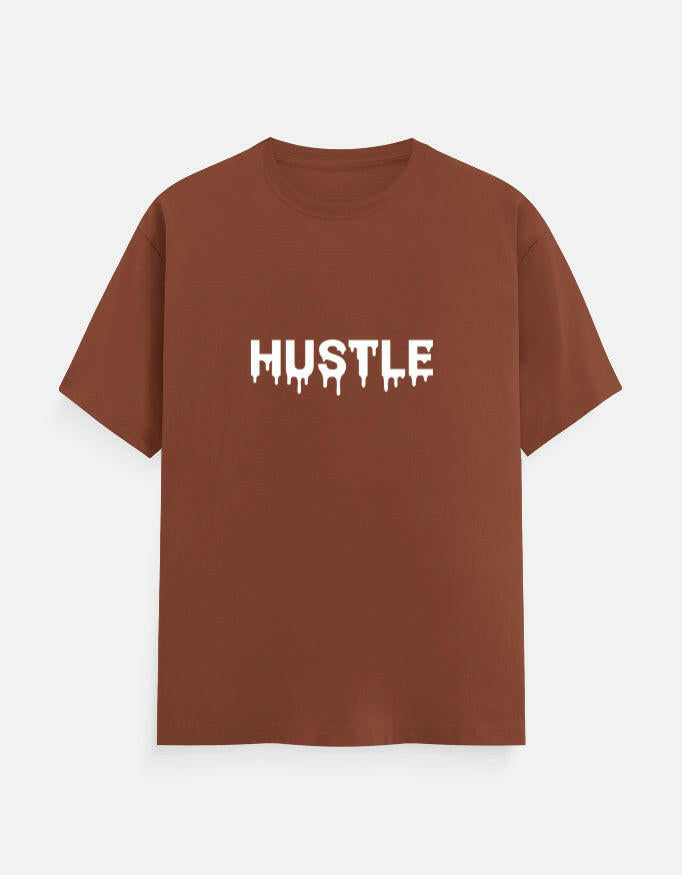 HUSTLE Drip - Vinyl Print - Unisex Regular Fit - Puff Grey – Noir & Lin India Copper