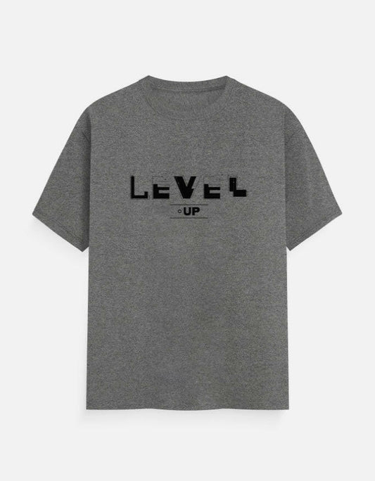 Level-Up T-Shirt – Noir & Lin India Charcoal Melange