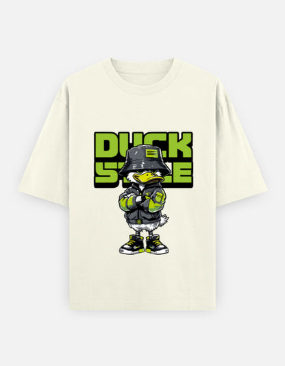 Duck Style Oversized Heavyweight T-Shirt – Noir & Lin India Off White