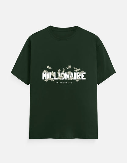 Millionaire In Progress Graphic T-Shirt – Noir & Lin India Bottle Green