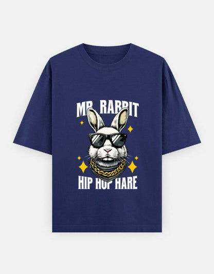 Mr. Rabbit Hip Hop Hare Oversized T-Shirt – Noir & Lin India Royal Blue