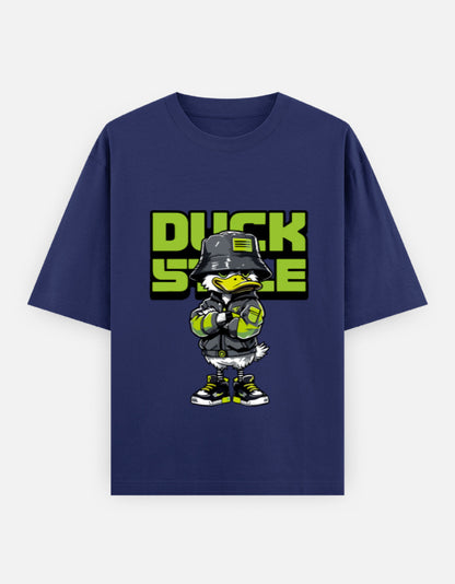 Duck Style Oversized Heavyweight T-Shirt – Noir & Lin India Royal Blue