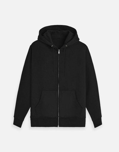 Unisex Zip Hoodie – Noir & Lin India Black