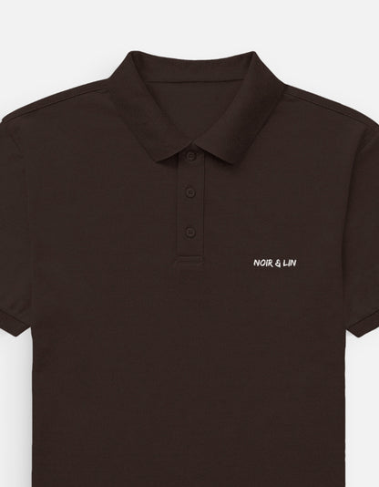 Noir & Lin - Men's Polo – Noir & Lin India Coffee Brown
