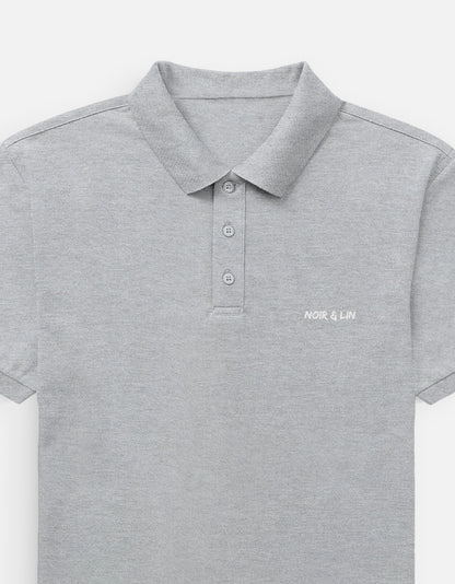 Noir & Lin - Men's Polo – Noir & Lin India Grey Melange