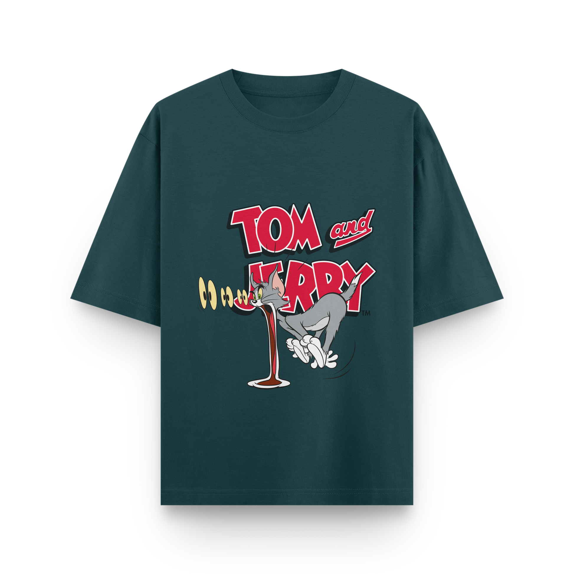 Tom & Jerry Oversized T-Shirt – Noir & Lin India Petrol Blue