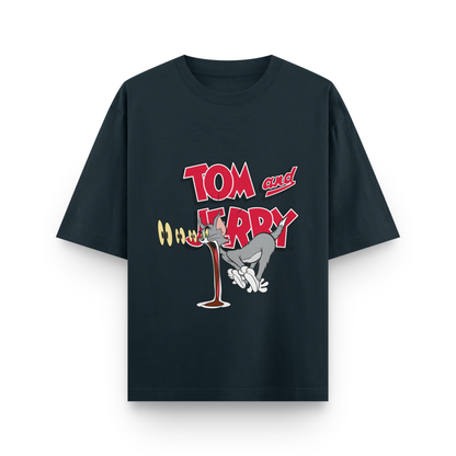 Tom & Jerry Oversized T-Shirt – Noir & Lin India Navy Blue