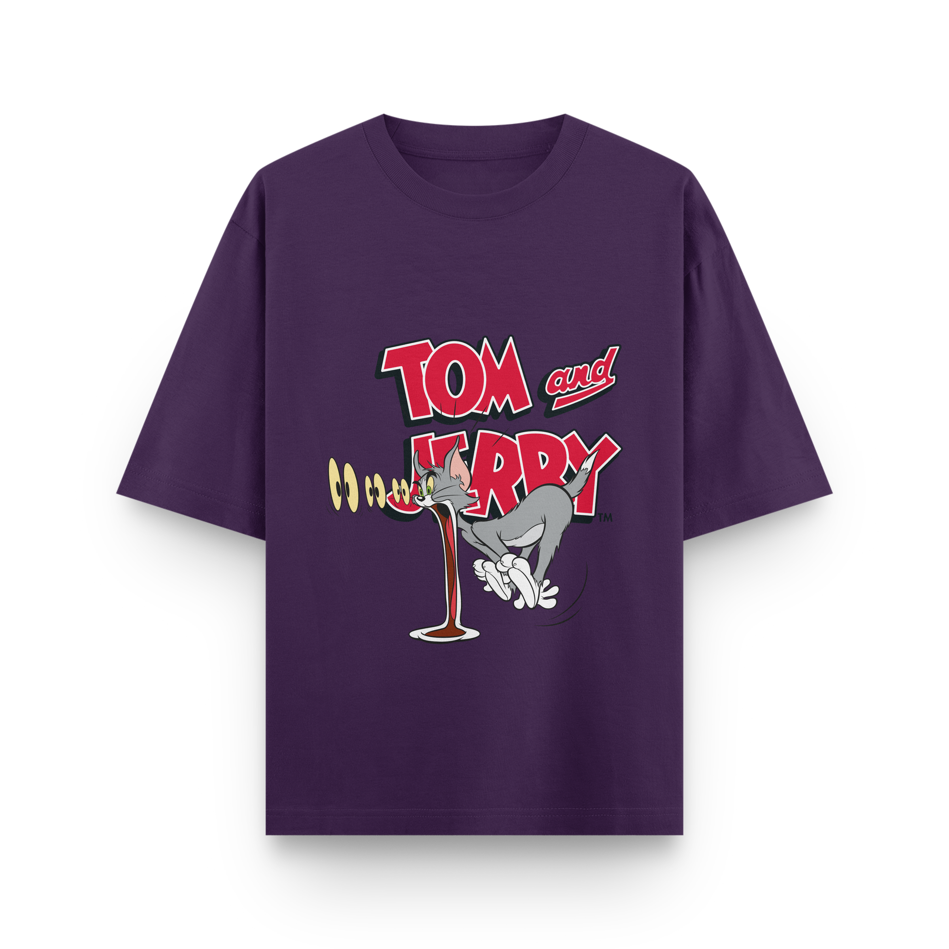 Tom & Jerry Oversized T-Shirt – Noir & Lin India Purple