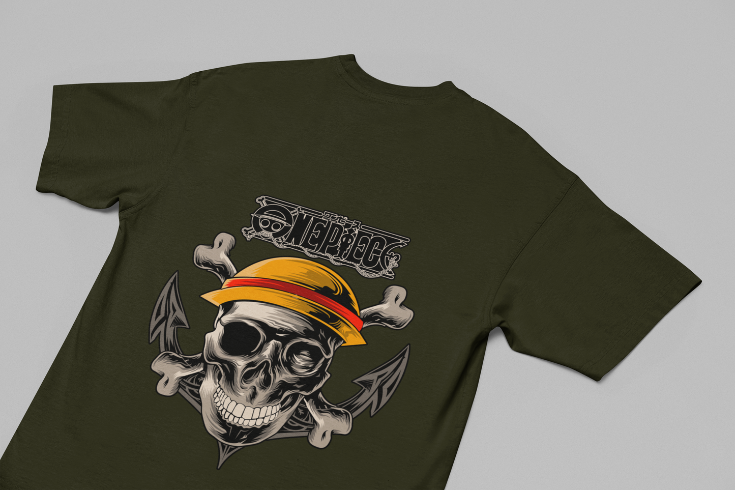 ONE PIECE Front & Back Print Oversized T-Shirt