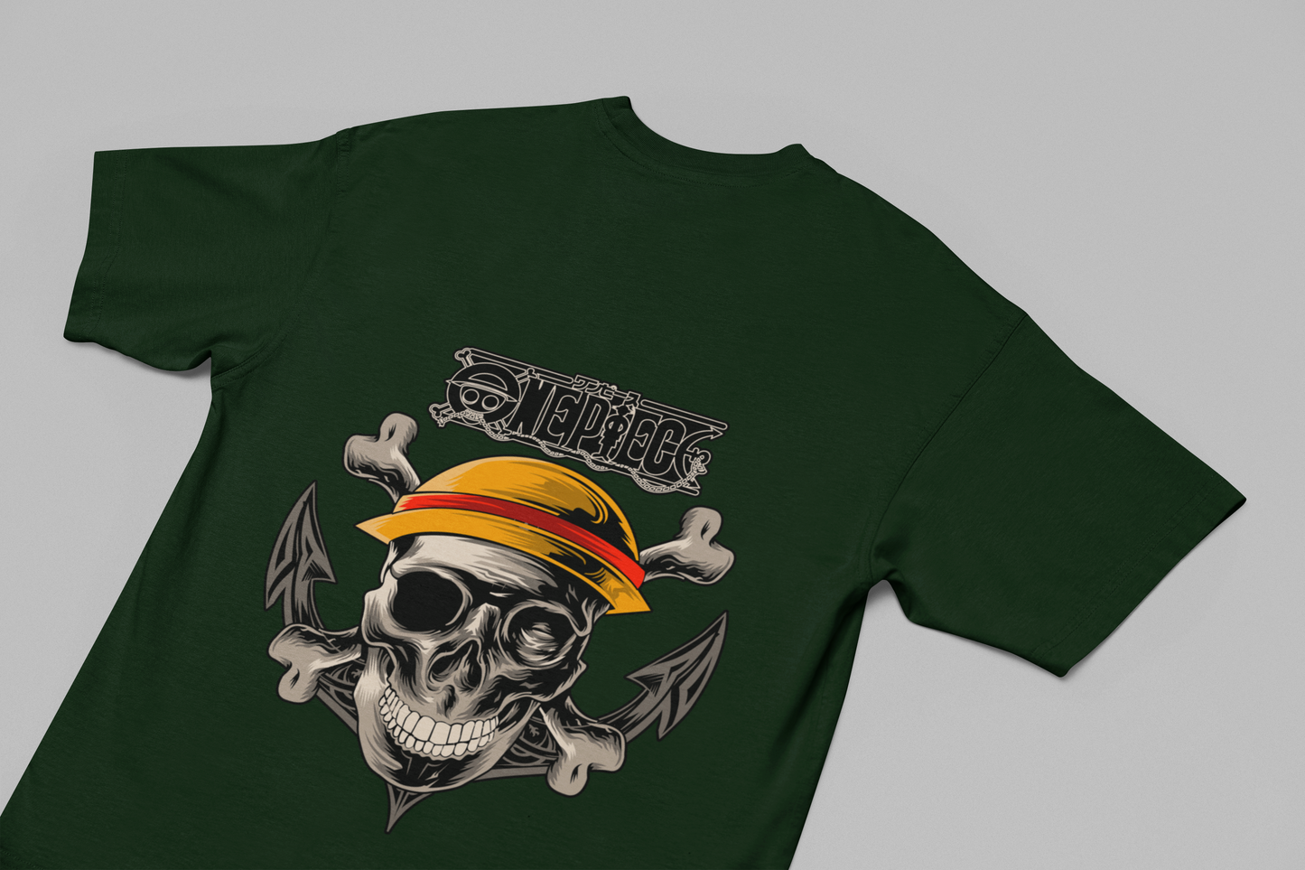 ONE PIECE Front & Back Print Oversized T-Shirt