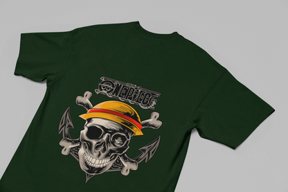 ONE PIECE Front & Back Print Oversized T-Shirt