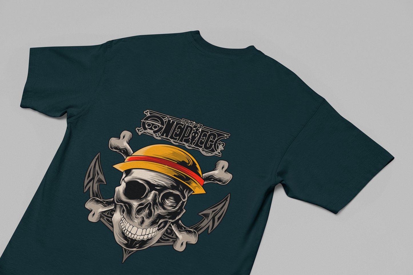 ONE PIECE Front & Back Print Oversized T-Shirt