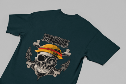 ONE PIECE Front & Back Print Oversized T-Shirt