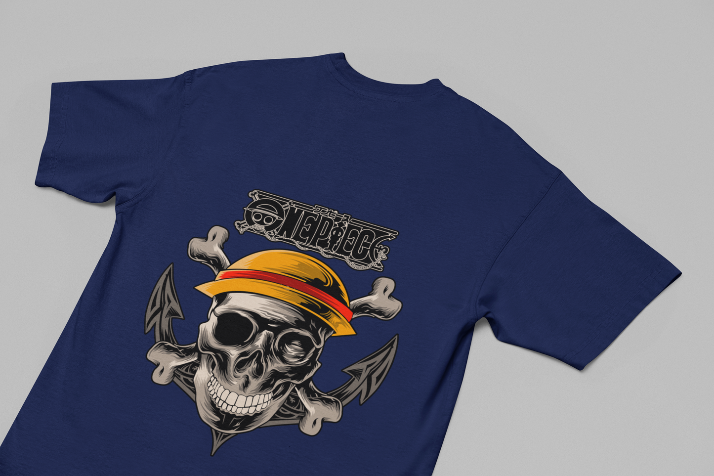 ONE PIECE Front & Back Print Oversized T-Shirt