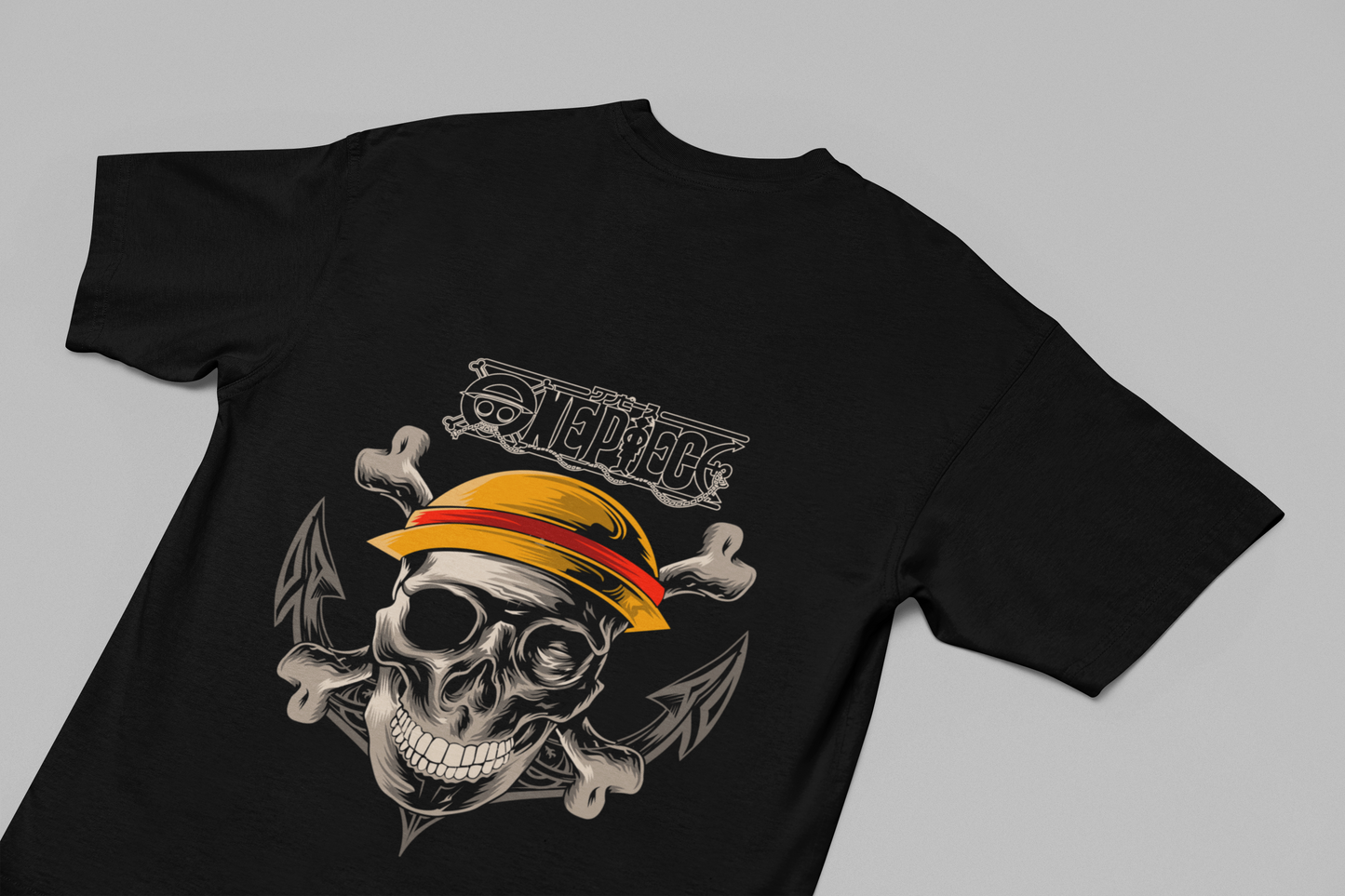 ONE PIECE Front & Back Print Oversized T-Shirt